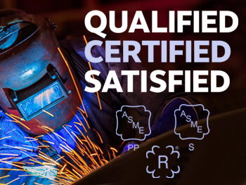 Qualified, Certified and Satisfied - ASME & National Board Inspection Code logos